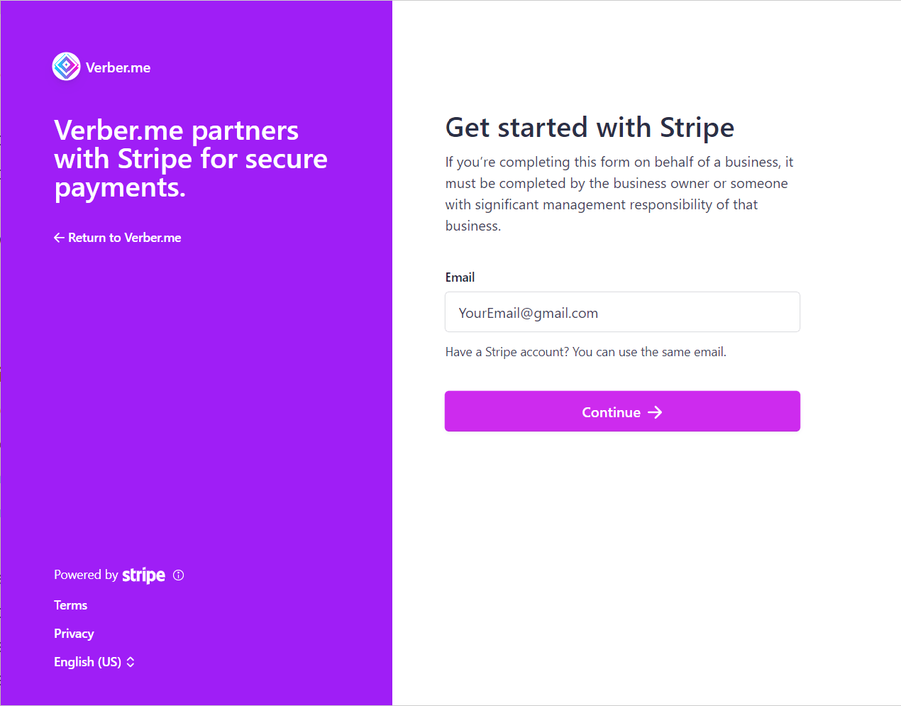 Get started with Stripe